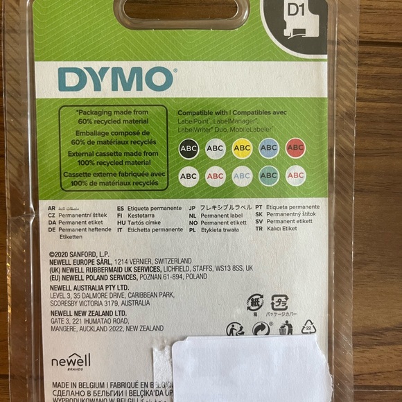 2 Pack x DYMO D1 Permanent Label , tape - Picture 2 of 2
